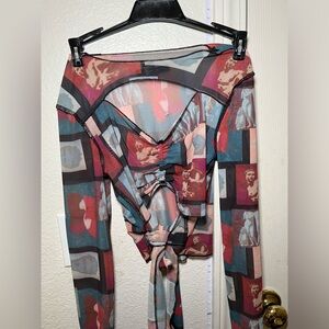 Forever 21 Renaissance Art Print Shirt